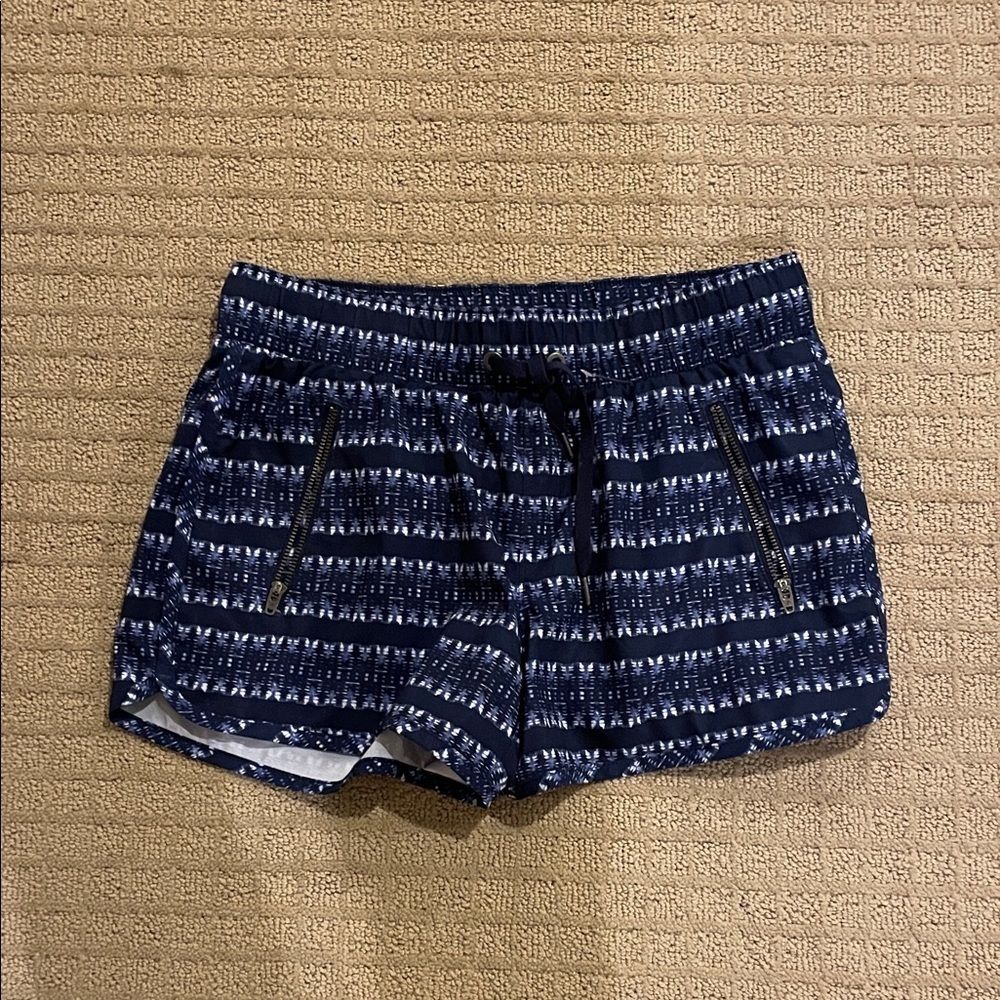 Athleta Navy Printed Athletic Shorts